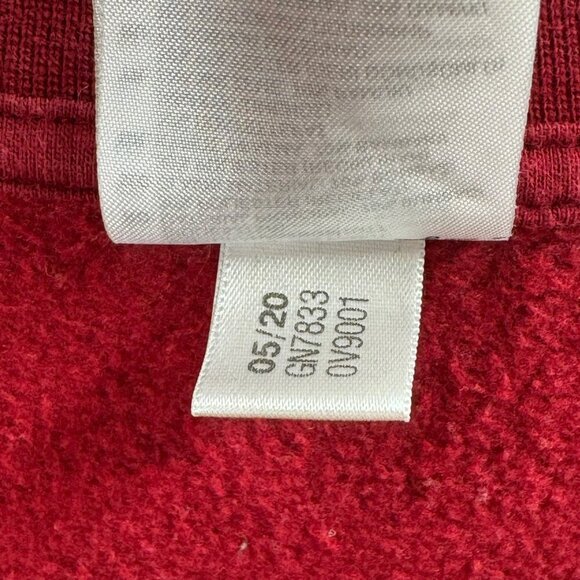 Adidas Mens Maroon Crewneck Sweatshirt 2XL Cotton Blend Casual Warm Pullover - Picture 4 of 6